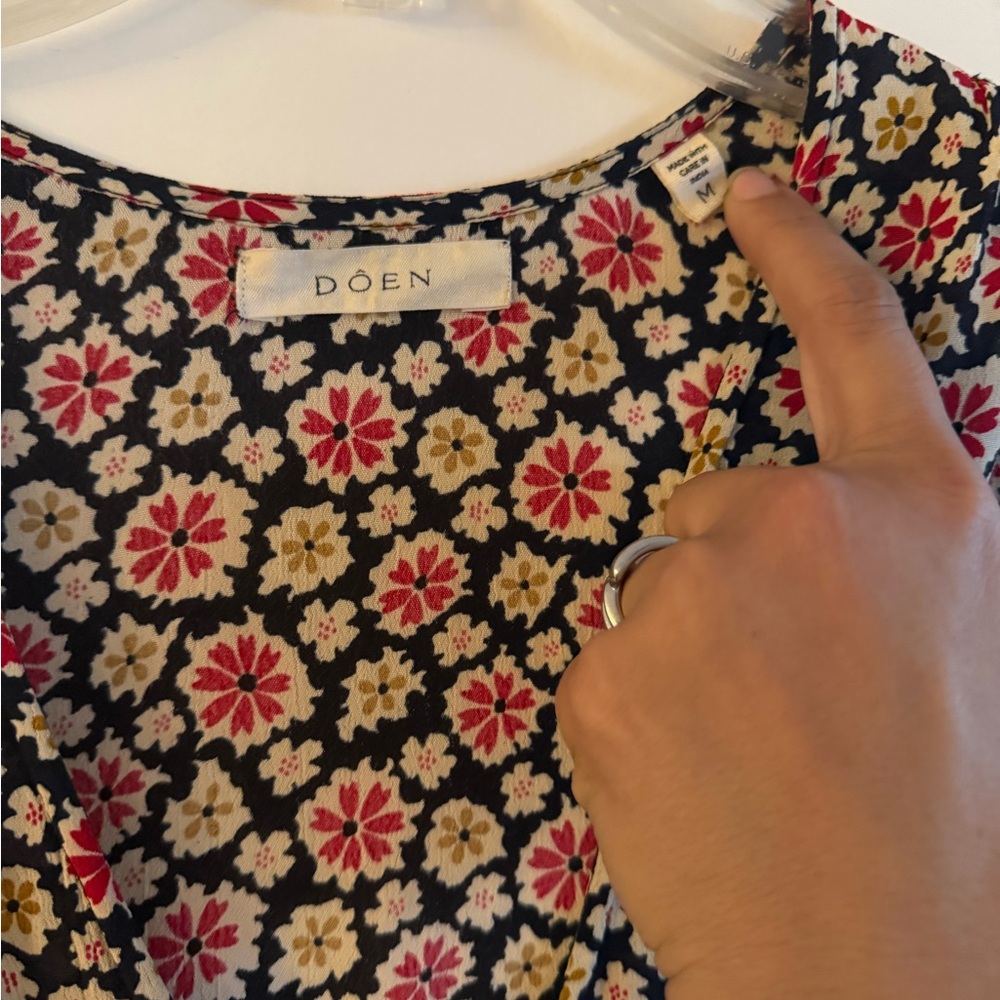 Doen Charleston Maxi Dress in Navy Bellflower Blossom Floral - Picture 5 of 13